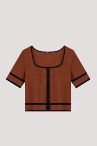 Square Neck Knit Top