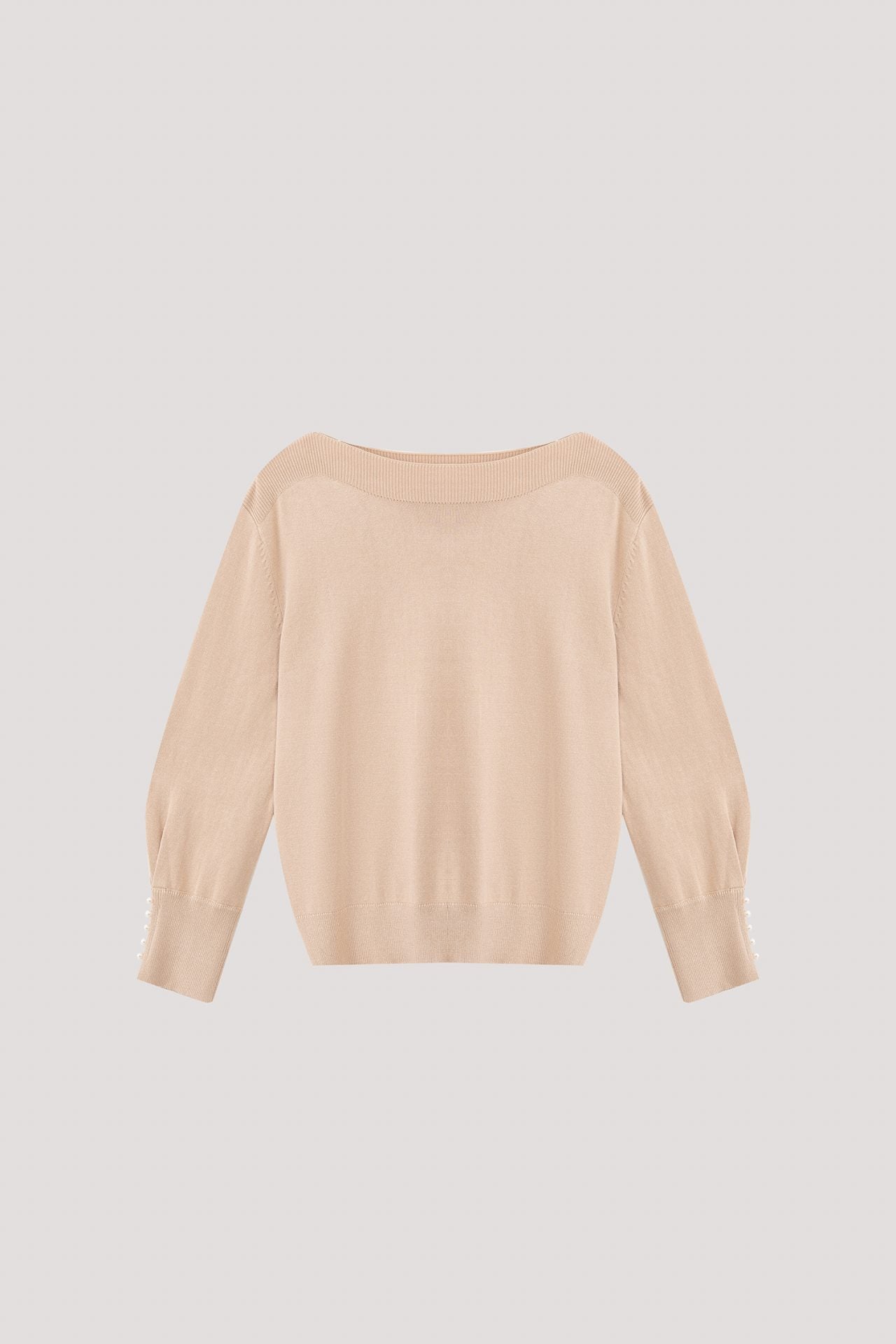 Boat Neck Knit Top