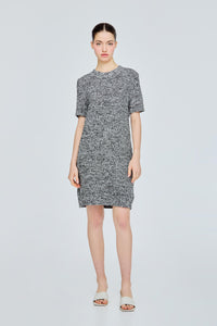 Marled Monochrome Shift Dress