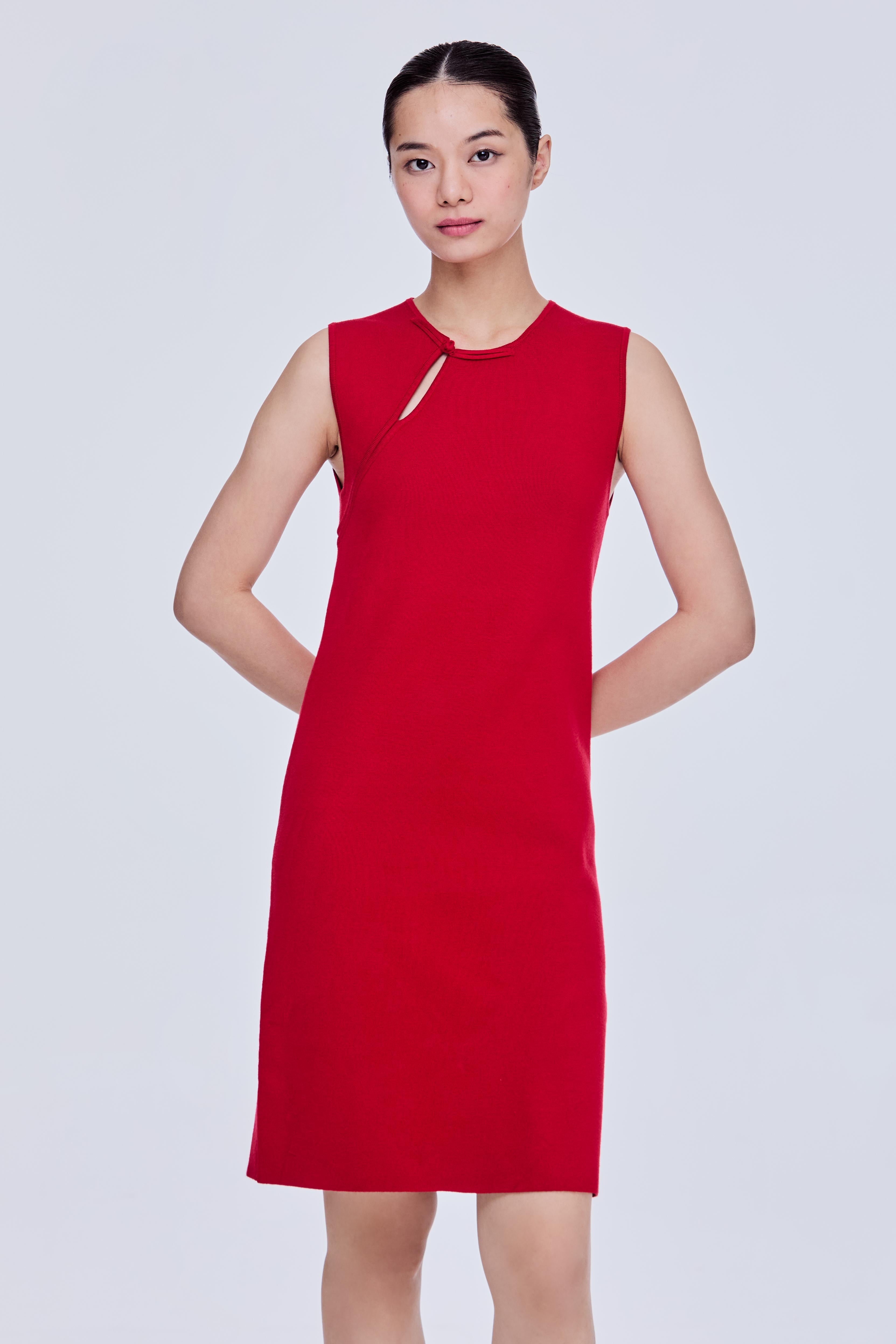 Chinese Detail Knit Dress – iORA Malaysia