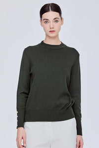 Crew Neck Knit Blouse