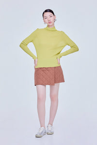 Basic High Neck Knit Top