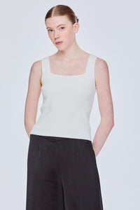 Clean Sleeveless Ribbed Knit