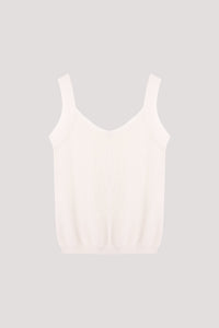 Ribbed V-Neck Knit Top