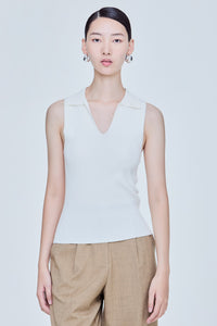 Smart Collared Knit Top