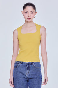 Contoured Square Neck Top