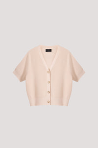 V-Neck Short Sleeve Knit Top