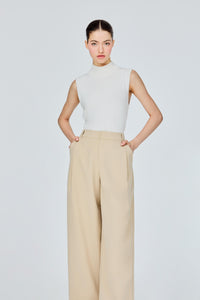Pleated Wide Leg Trousers