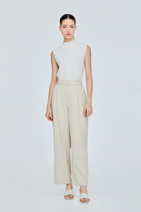 Basic Pleated Wide Legs Trousers