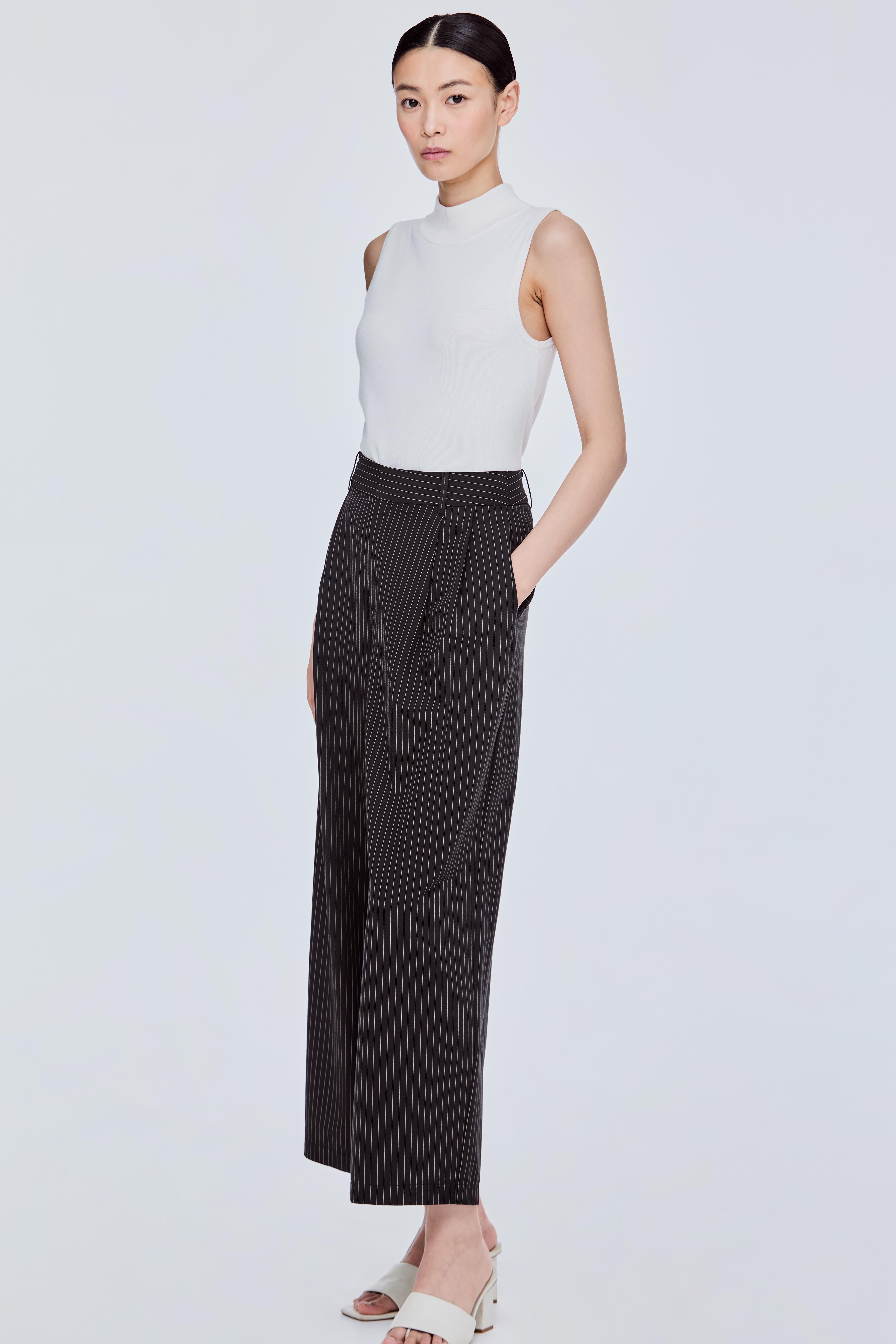 Flare Pleated Trousers
