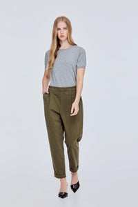 Elasticised Tapered Trousers