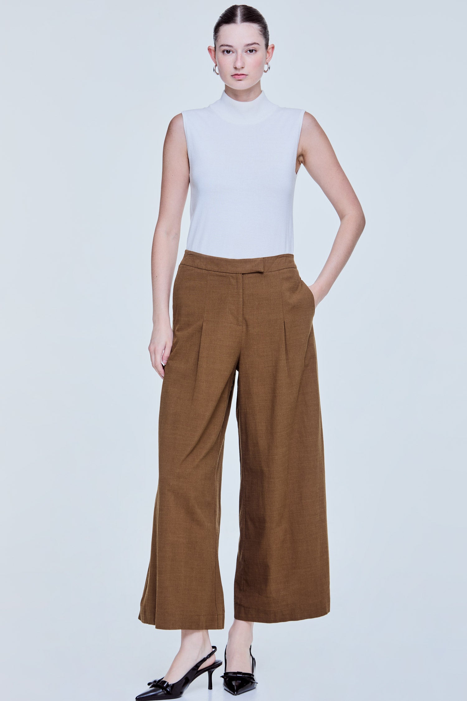 Casual Wide Flare Trousers