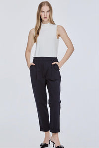 Elasticised Tapered Trousers
