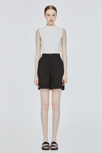 Elasticised Single Button Shorts