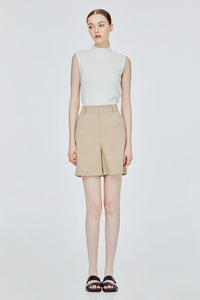 Elasticised Single Button Shorts