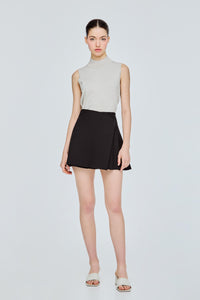 Asymmetrical Front Pleated Skort