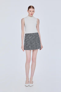 A-Line Mini Tweed Skirt