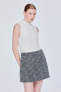 A-Line Mini Tweed Skirt