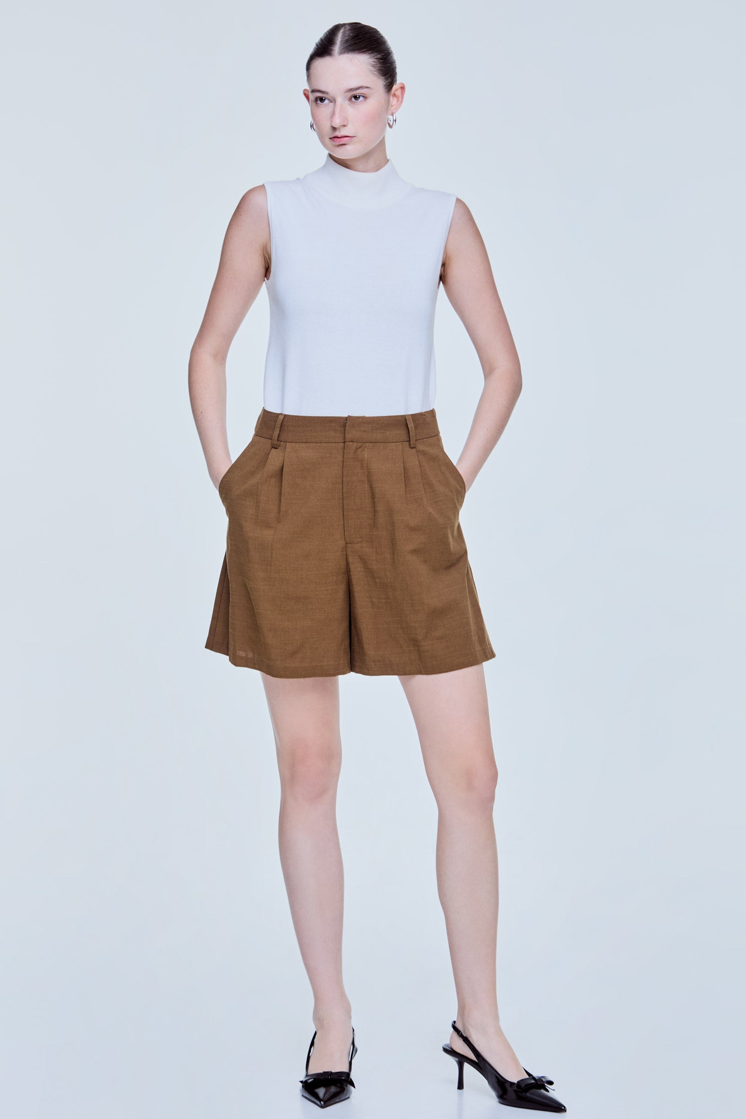 Pleated Casual Shorts