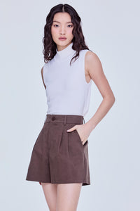 Elasticised Pleated Shorts