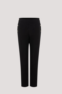 Diagonal Buttoned Slim Fit Pants