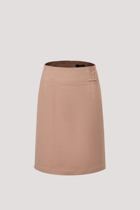 Buttoned Pencil Skirt