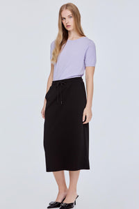 Straight Cut Jersey Skirt