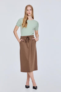 Straight Cut Jersey Skirt