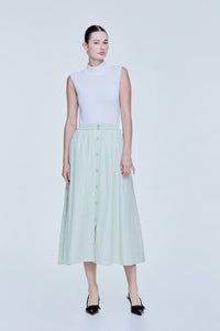 Stripes Buttoned Skirt