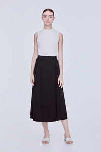 Front Slit Flare A-Line Skirt