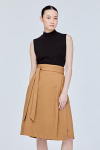 A-Line Wrap Midi Skirt