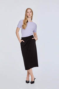 Straight Cut Jersey Skirt