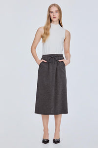 Straight Cut Jersey Skirt