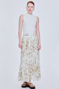Pleated Foliage Skirt