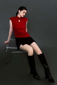 Asymmetrical Cheongsam Tee