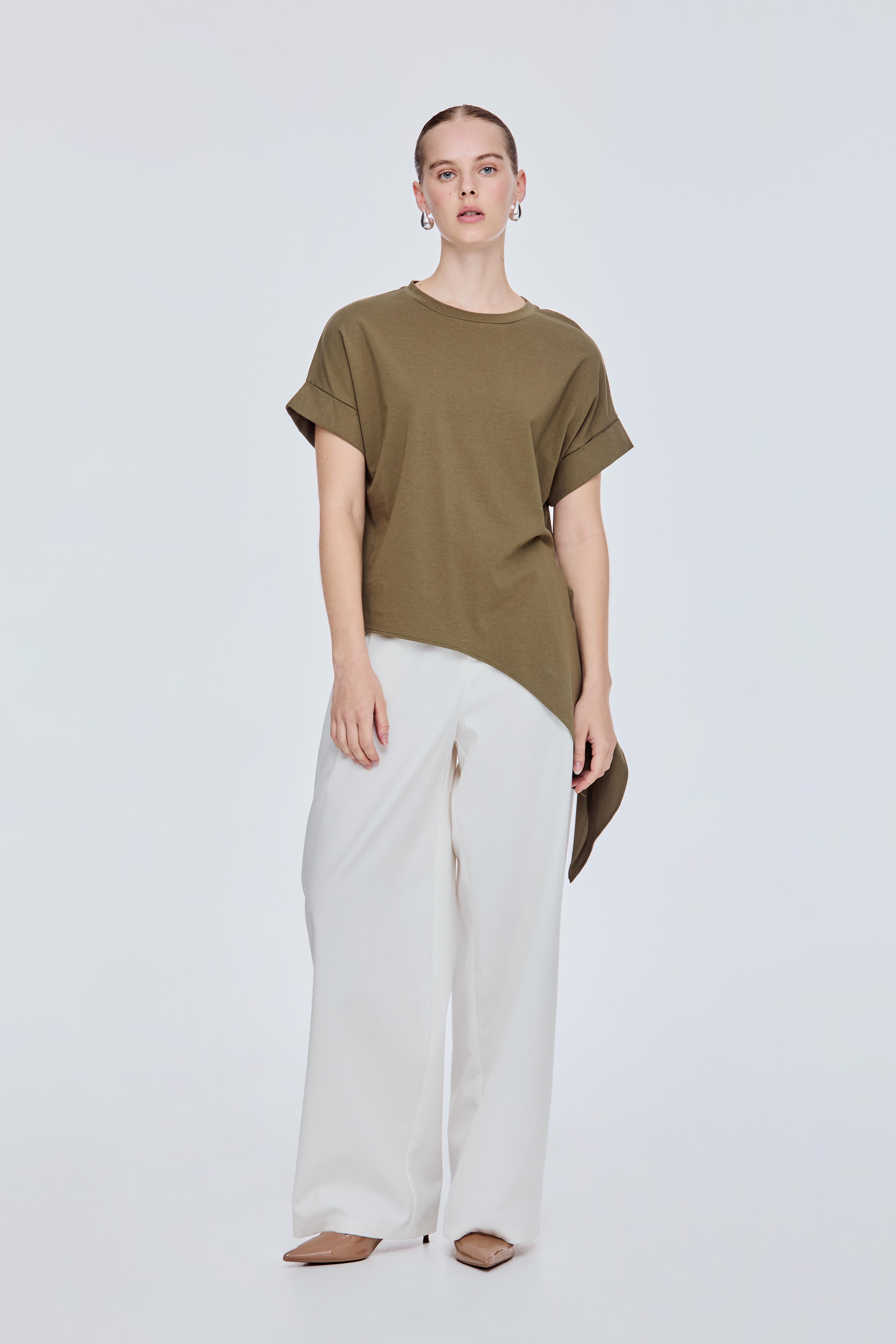 Asymmetrical Hem Blouse