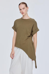 Asymmetrical Hem Blouse