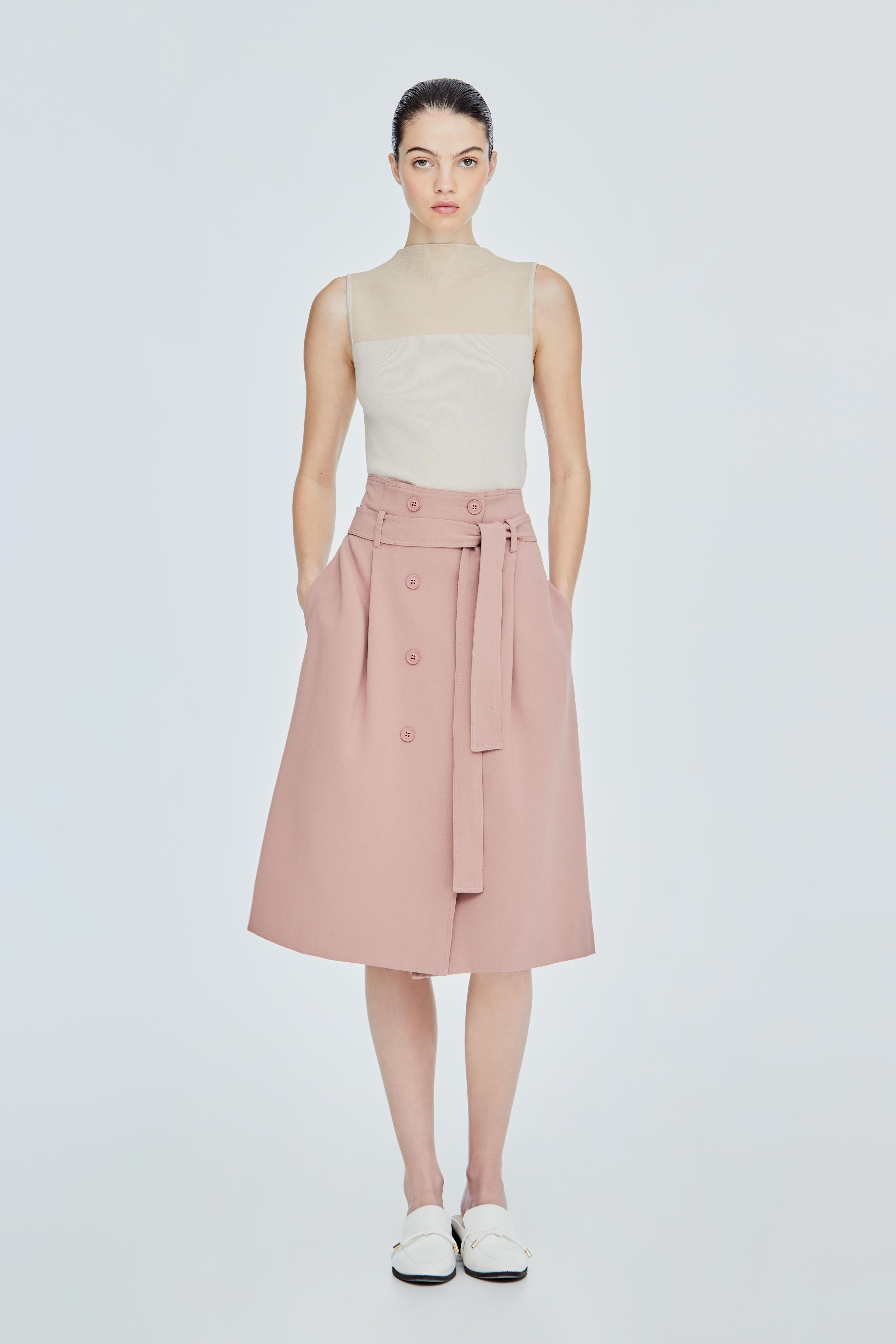 Button Paper Bag Skirt