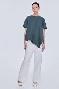 Asymmetrical Panel Hem Tee