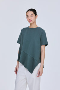 Asymmetrical Panel Hem Tee