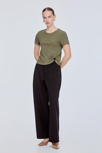 Ribbed Cinched Tee