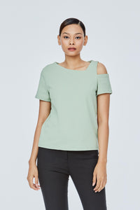 Asymmetrical Neckline Tee