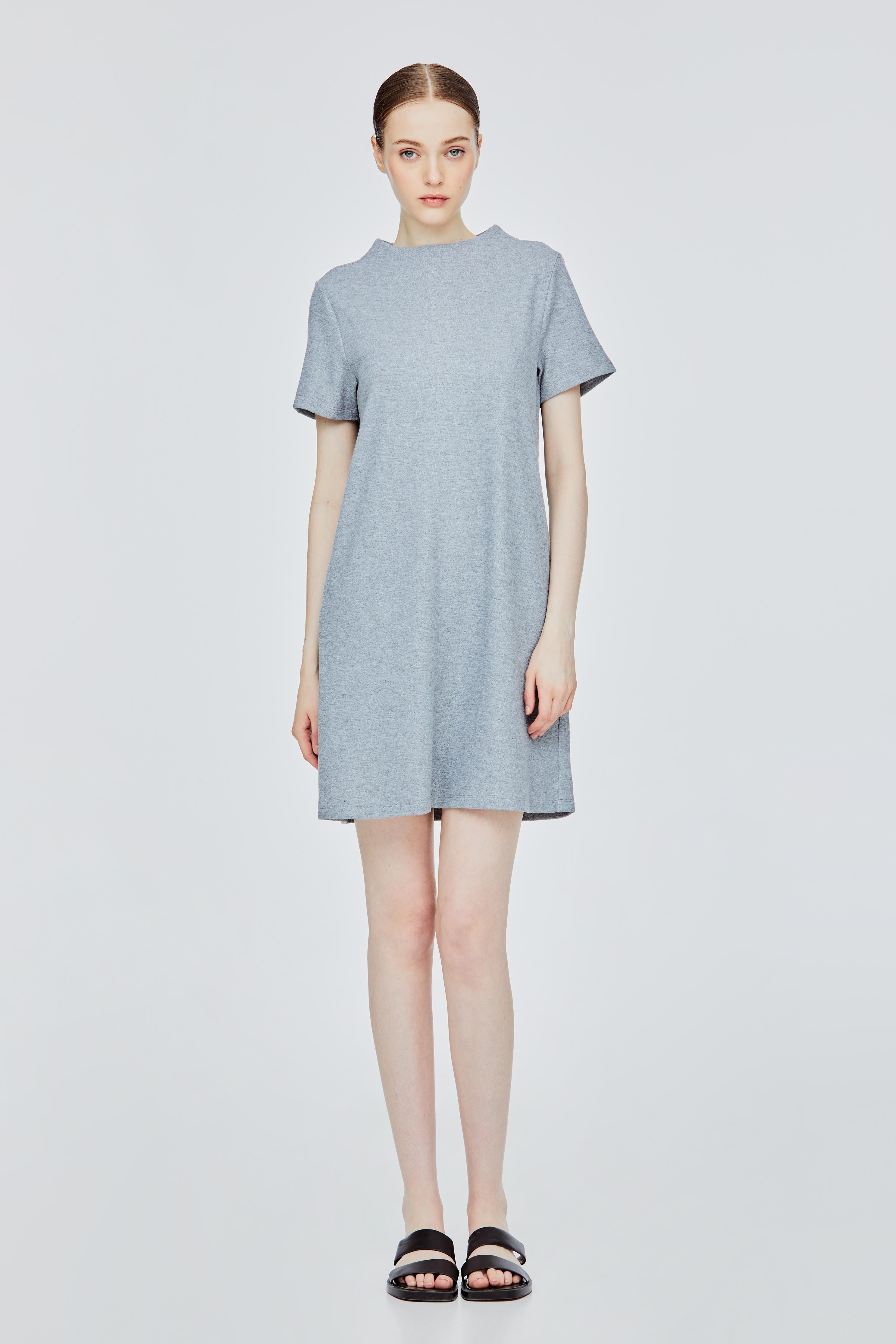 Wide Mock Neck Collar Mini Dress – iORA Malaysia