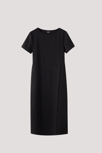 Basic Front Slit Midi Dress