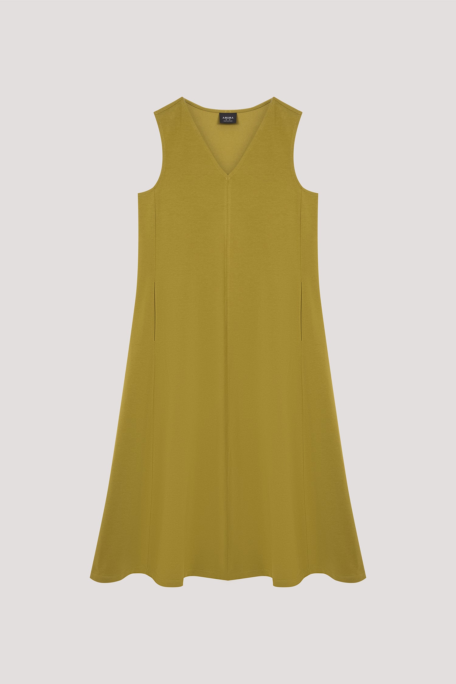 Sleeveless V-Neck Midi Dress