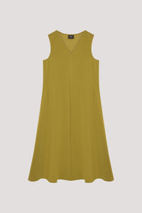 Sleeveless V-Neck Midi Dress