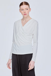 Drapey Ruched Long Sleeve Tee