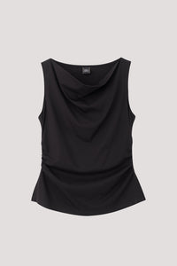 Sleeveless Cowl Neck Tee