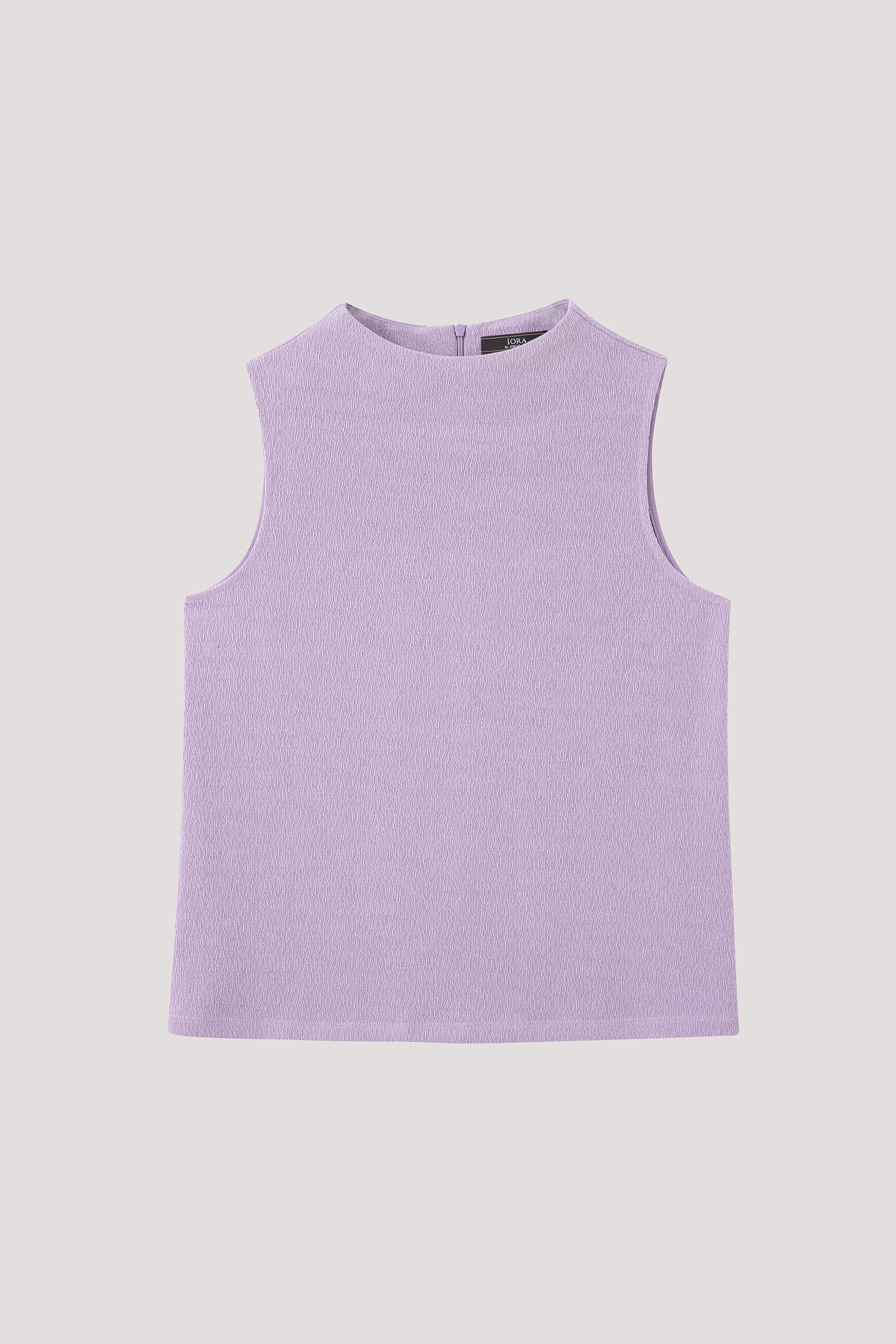 Wide Stand Collar Sleeveless Top