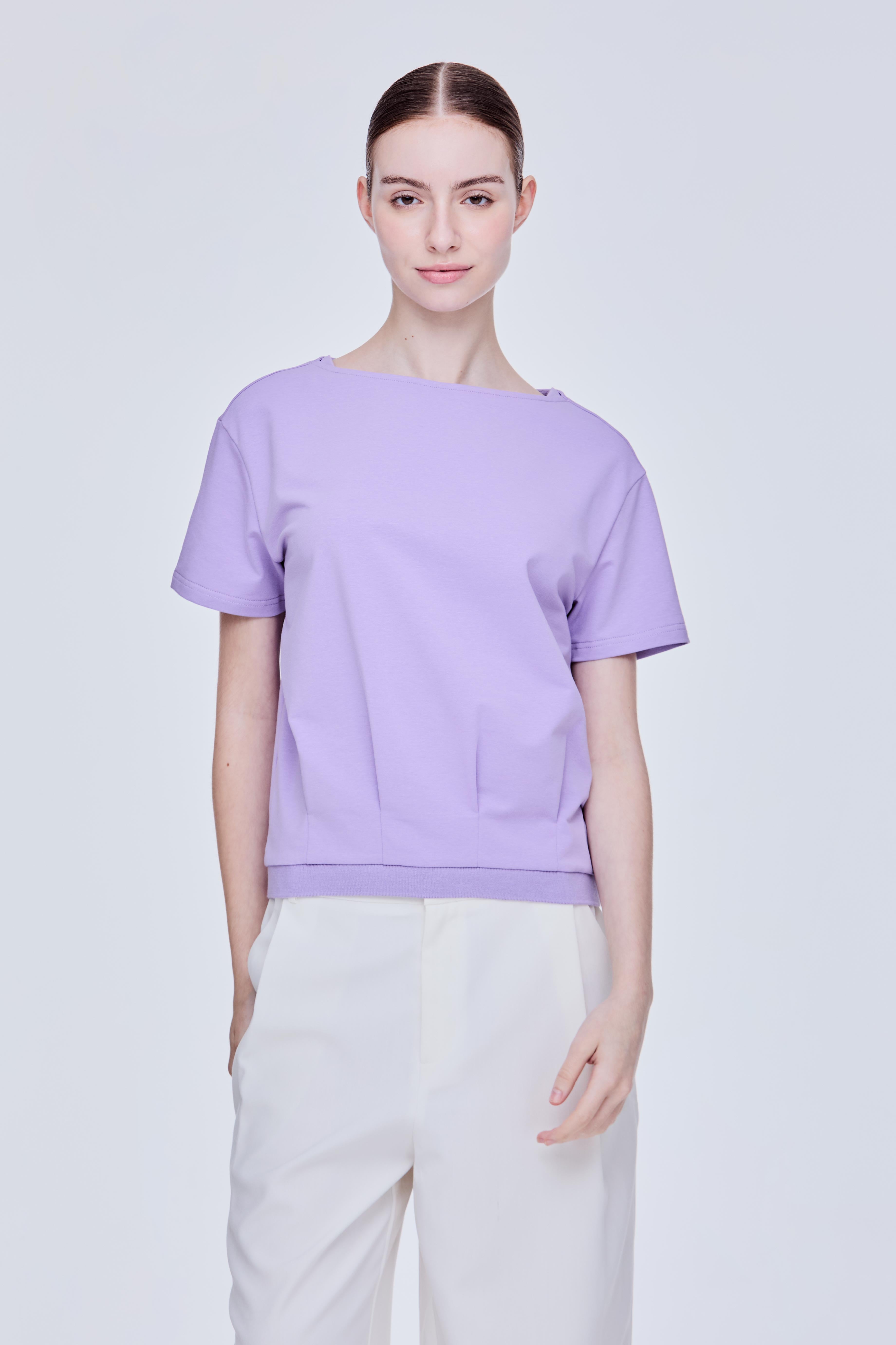 Dropped Shoulder Pleat Top